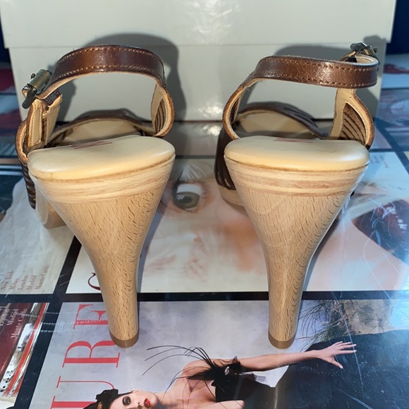 Michael Kors Sling Back Dark Brown heel sandal 7 - Picture 5 of 6